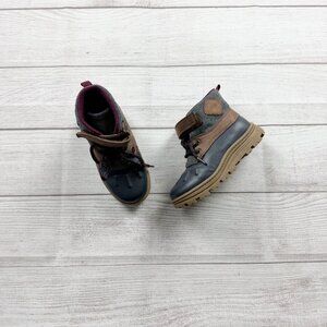 Carter's Kids Blue & Brown Duck Boots All-Weather Lace-Up 10